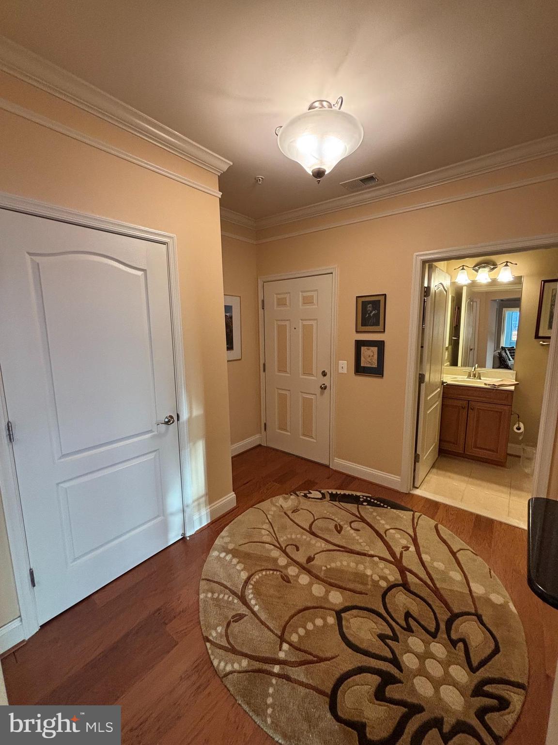 7300 Travertine Drive, Unit 302 Baltimore, MD 21209 - Photo 3 of 19 a bedroom with a bed and a view of bathroom