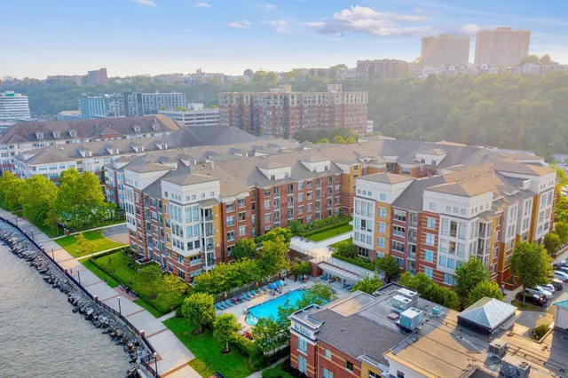 a view of a city with tall buildings