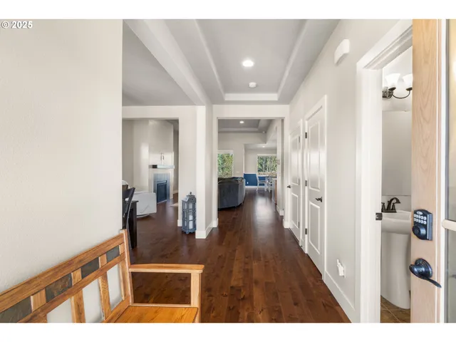 a open hall with wooden floor
