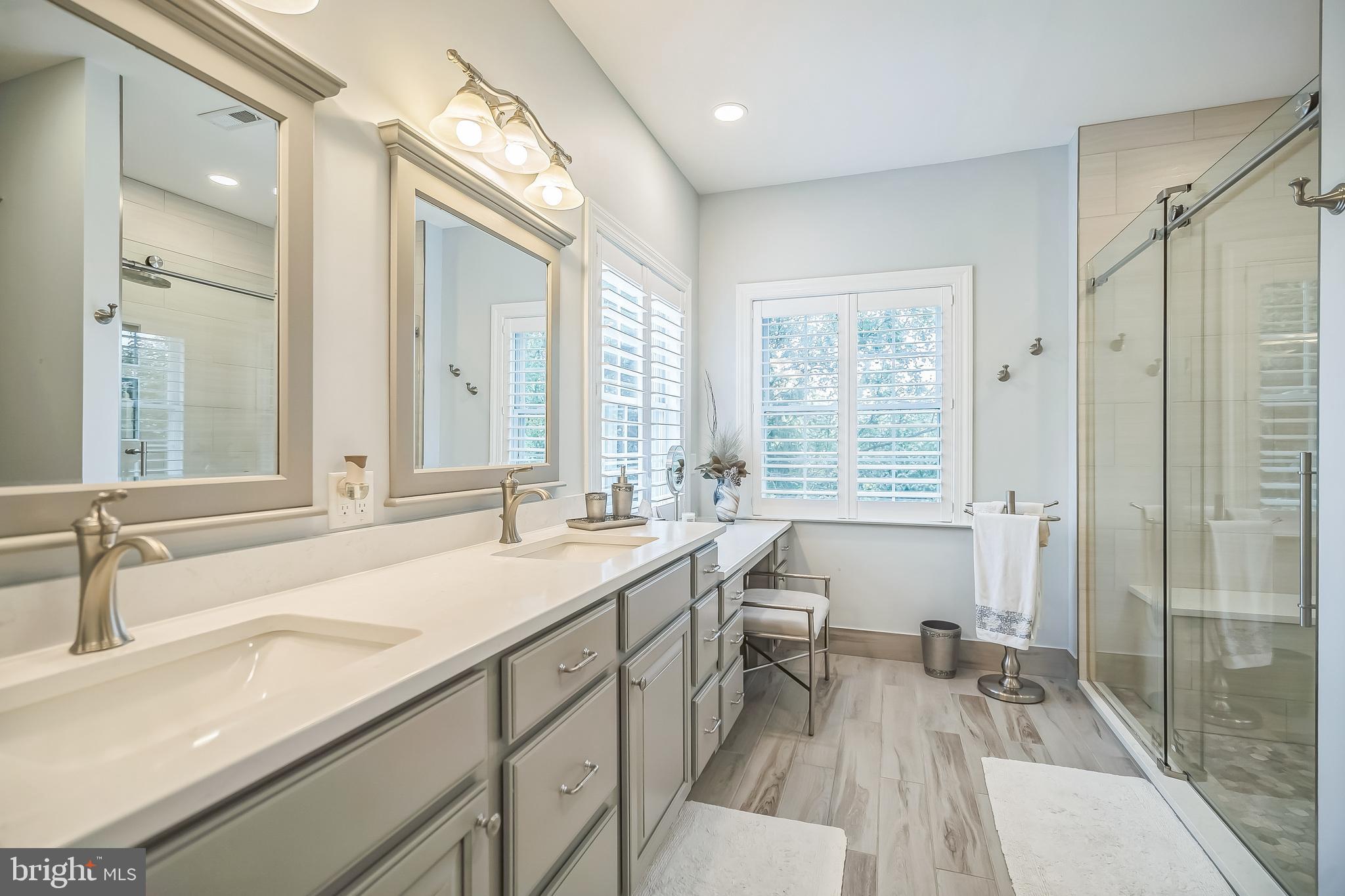 218 Bobwhite Road New Hope, PA 18938 - Photo 18 of 33 Main bathroom with double sinks and walk in shower