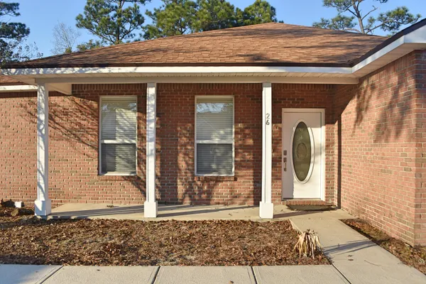a front view of a house