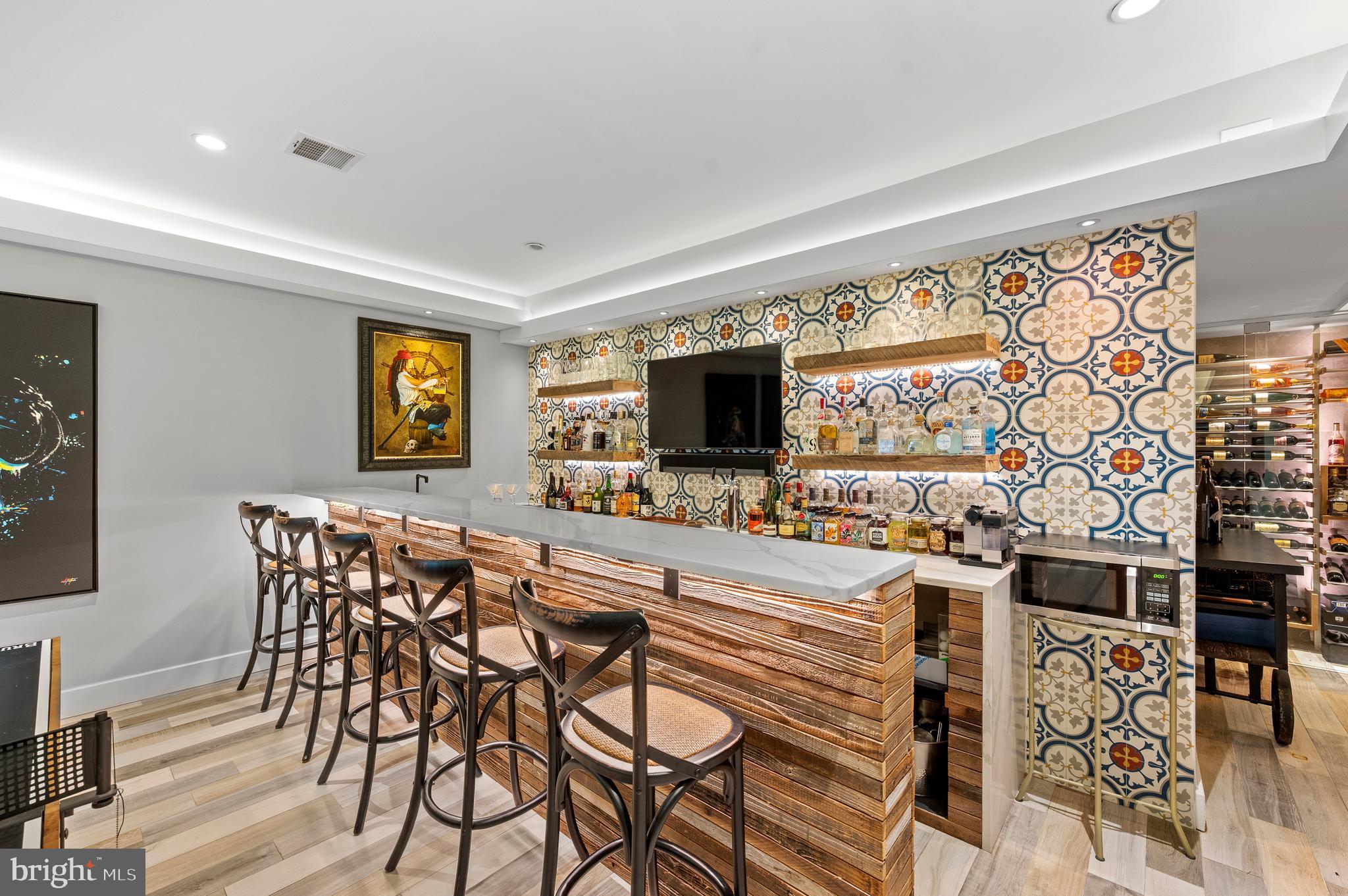 25 Bodine Road Berwyn, PA 19312 - Photo 44 of 73 Custom Bar with Redwood Accents
