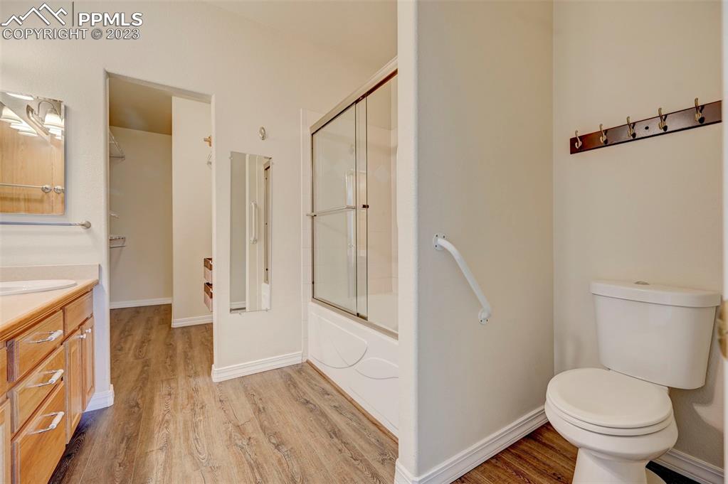 2170 Alpine Shadows View Colorado Springs, CO 80919 - Photo 28 of 49 a bathroom with a sink and a toilet