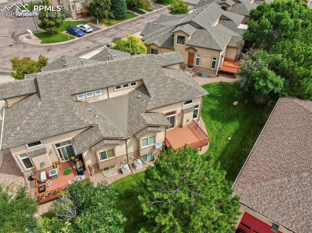 2170 Alpine Shadows View Colorado Springs, CO 80919 - Photo 44 of 49 an aerial view of a house with a garden