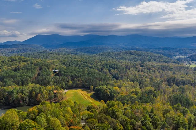 a view of a lush green hillside and a mountain