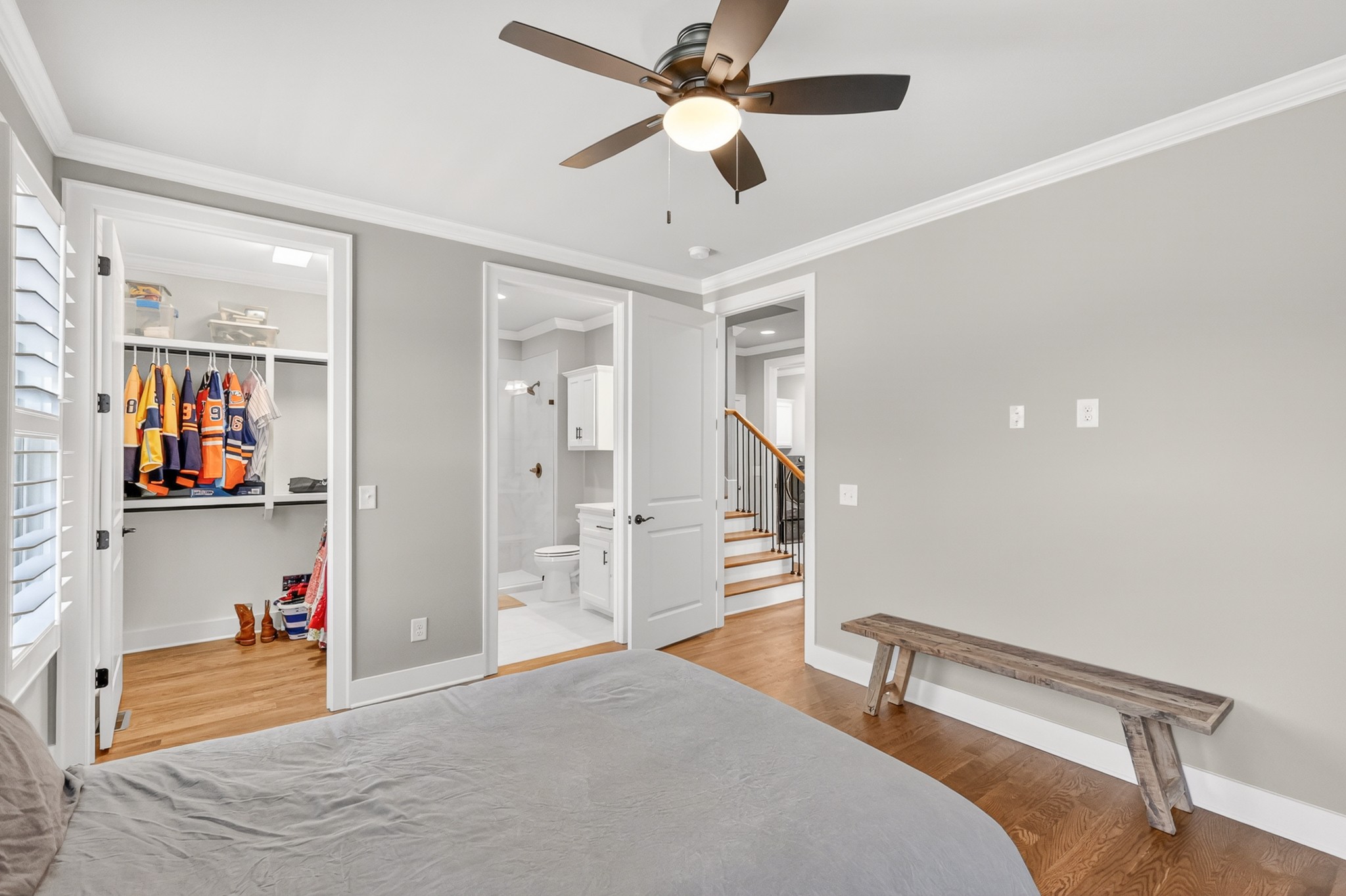 1176 Iron Bridge Road Columbia, TN 38401 - Photo 34 of 53 a bedroom with a bed and a chandelier