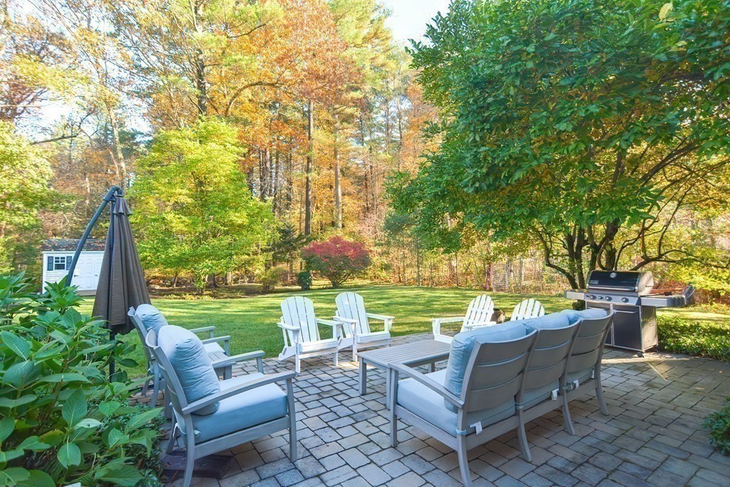 7 Tamarack Road Medfield, MA 02052 - Photo 30 of 33 a view of a sitting area with furniture and garden
