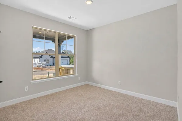 an empty room with window