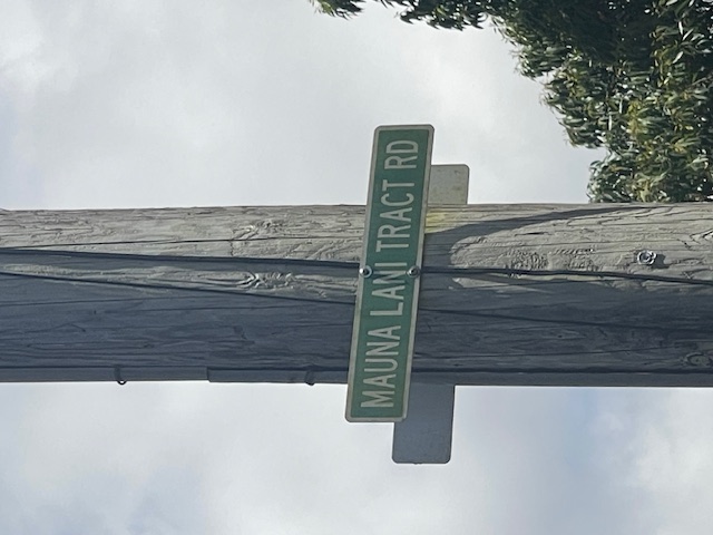 17-3352 Lot 74 Maunalani Tract Rd Mountain View Mountain View, HI 96771 - Photo 8 of 9 a close up of a street sign