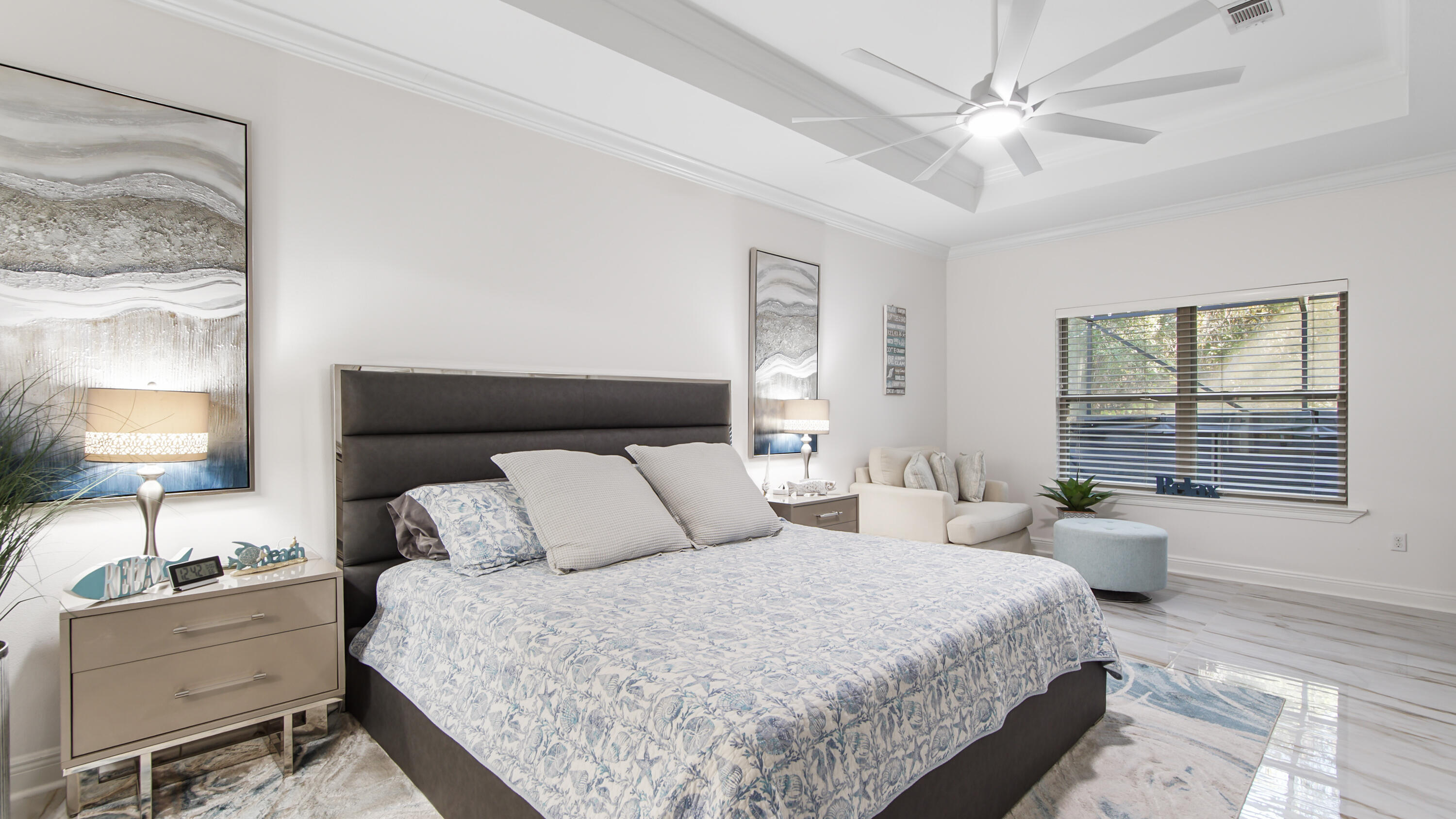 123 Big Oak Lane Santa Rosa Beach, FL 32459 - Photo 4 of 50 a bedroom with a bed and wooden floor