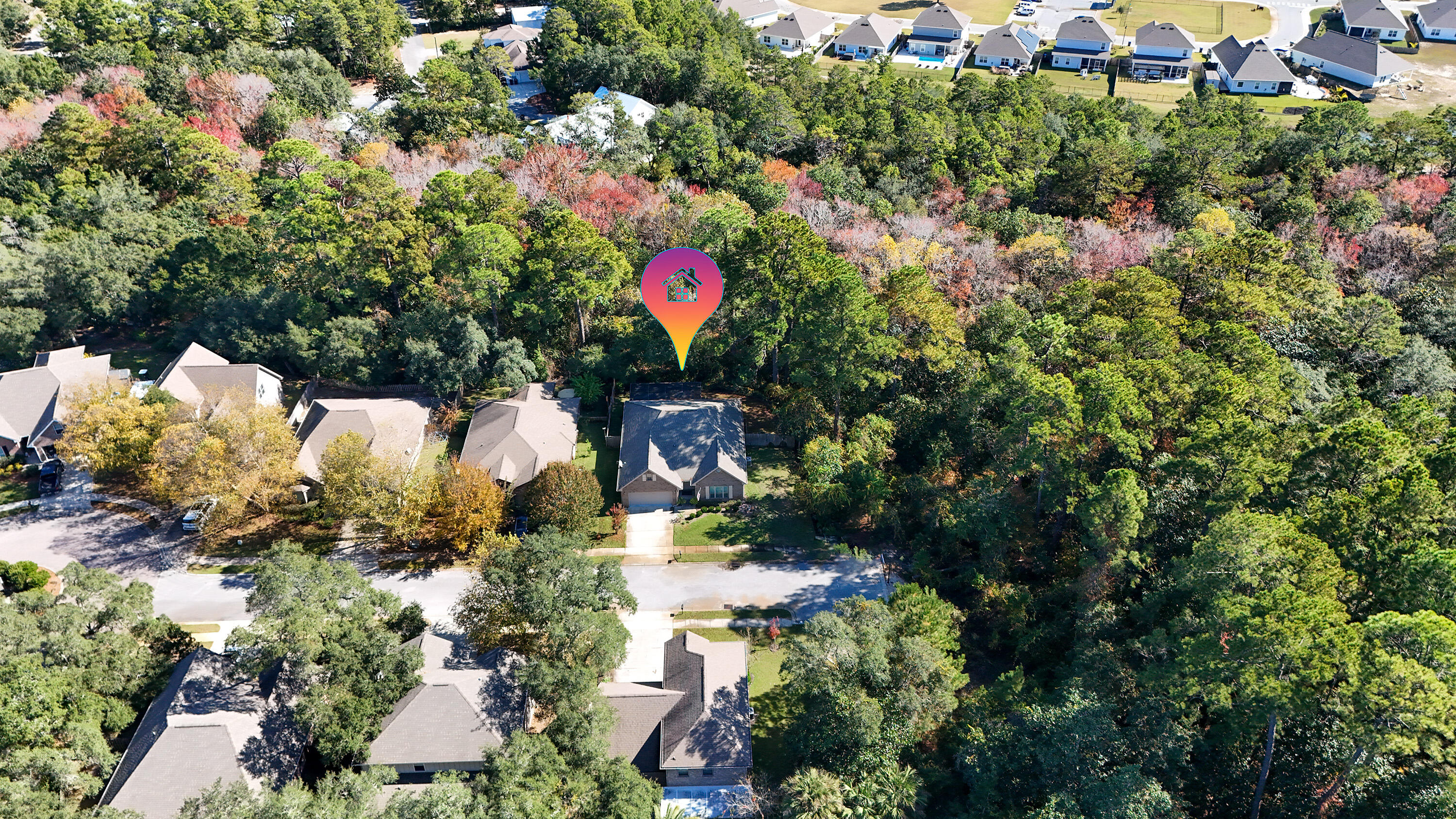 123 Big Oak Lane Santa Rosa Beach, FL 32459 - Photo 47 of 50 an aerial view of a house