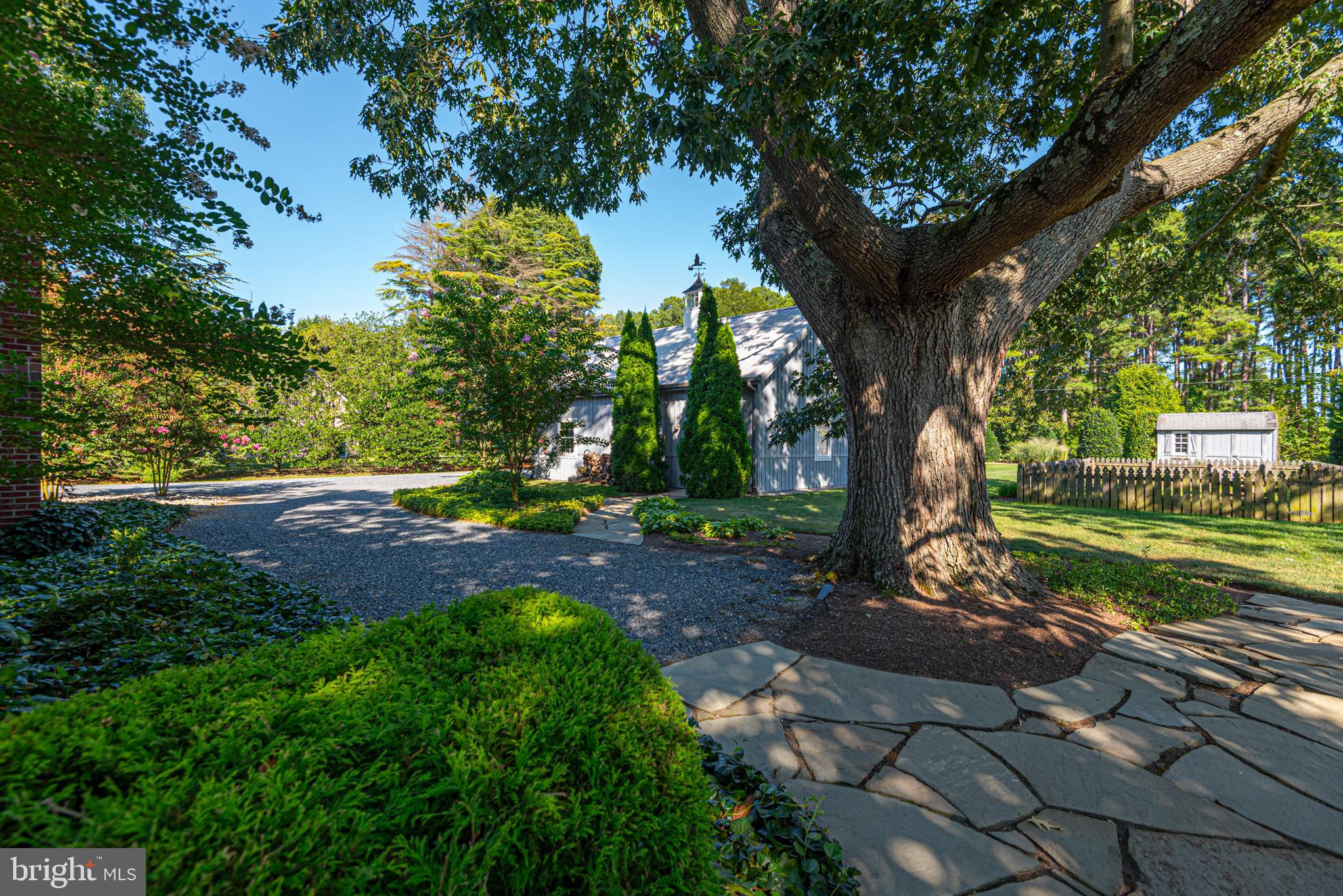 4500 Boone Creek Road Oxford, MD 21654 - Photo 121 of 133 Detached garage, fenced garden & shed