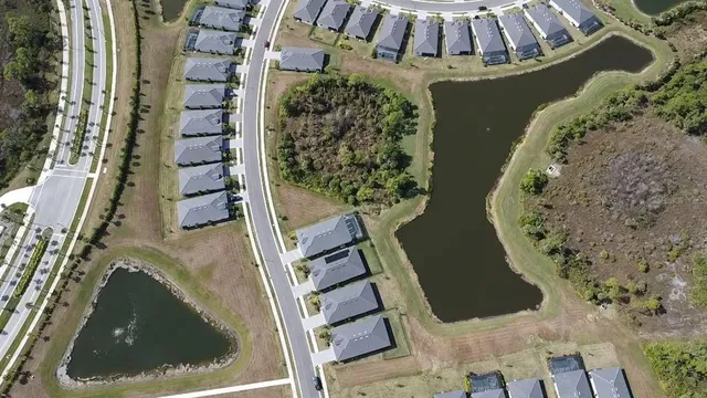 a bird view of a house