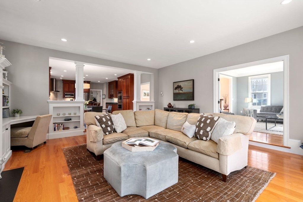 22 Oakencroft Road Wellesley, MA 02482 - Photo 7 of 40 a living room with furniture and a wooden floor