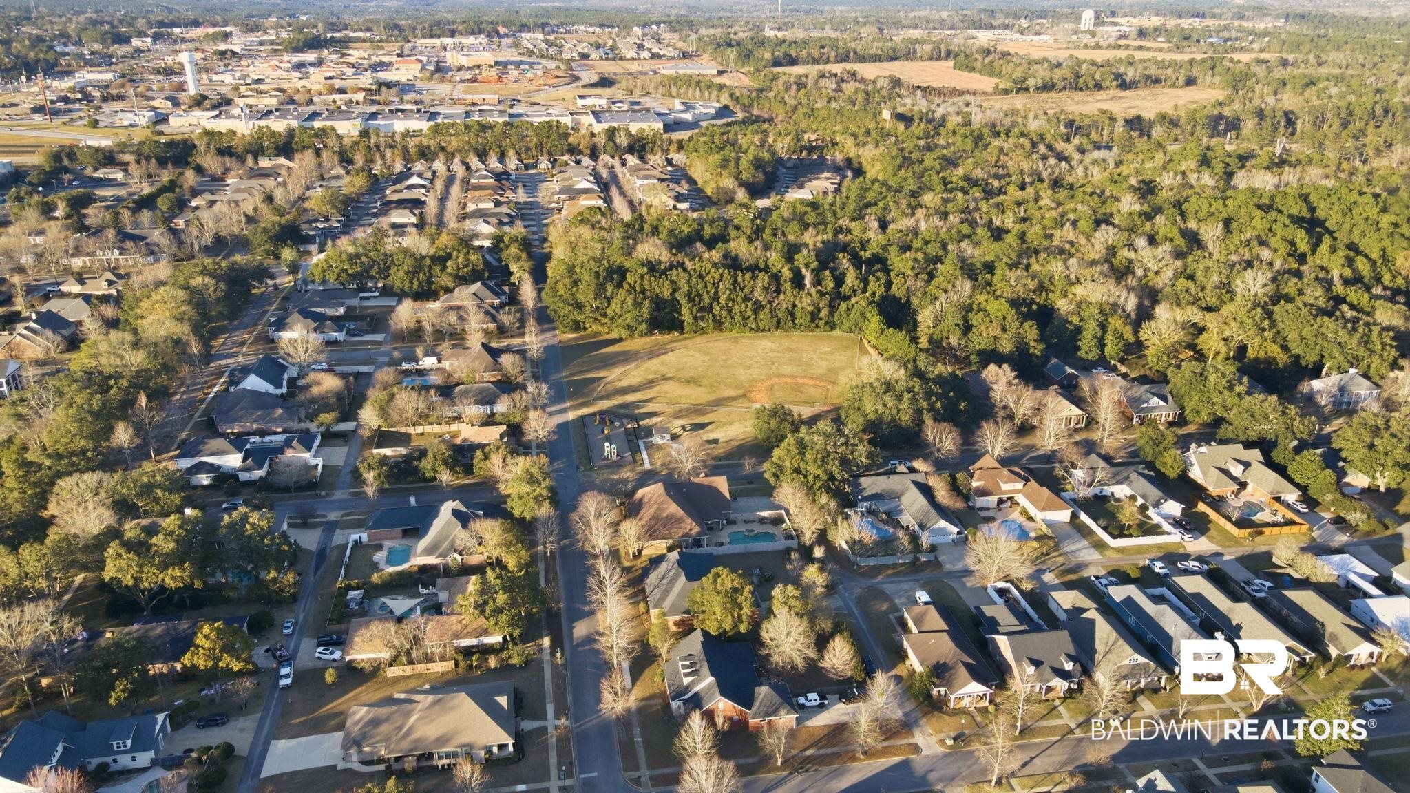 29634 St George Street Daphne, AL 36526 - Photo 46 of 47 Aerial view of property and surrounding area with nearby suburban area