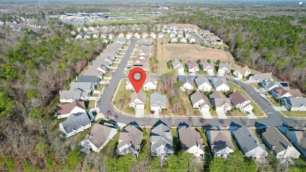 an aerial view of multiple house