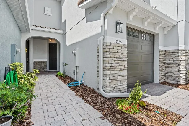 a front view of a building