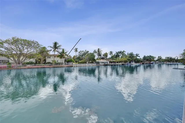 a view of a lake with houses