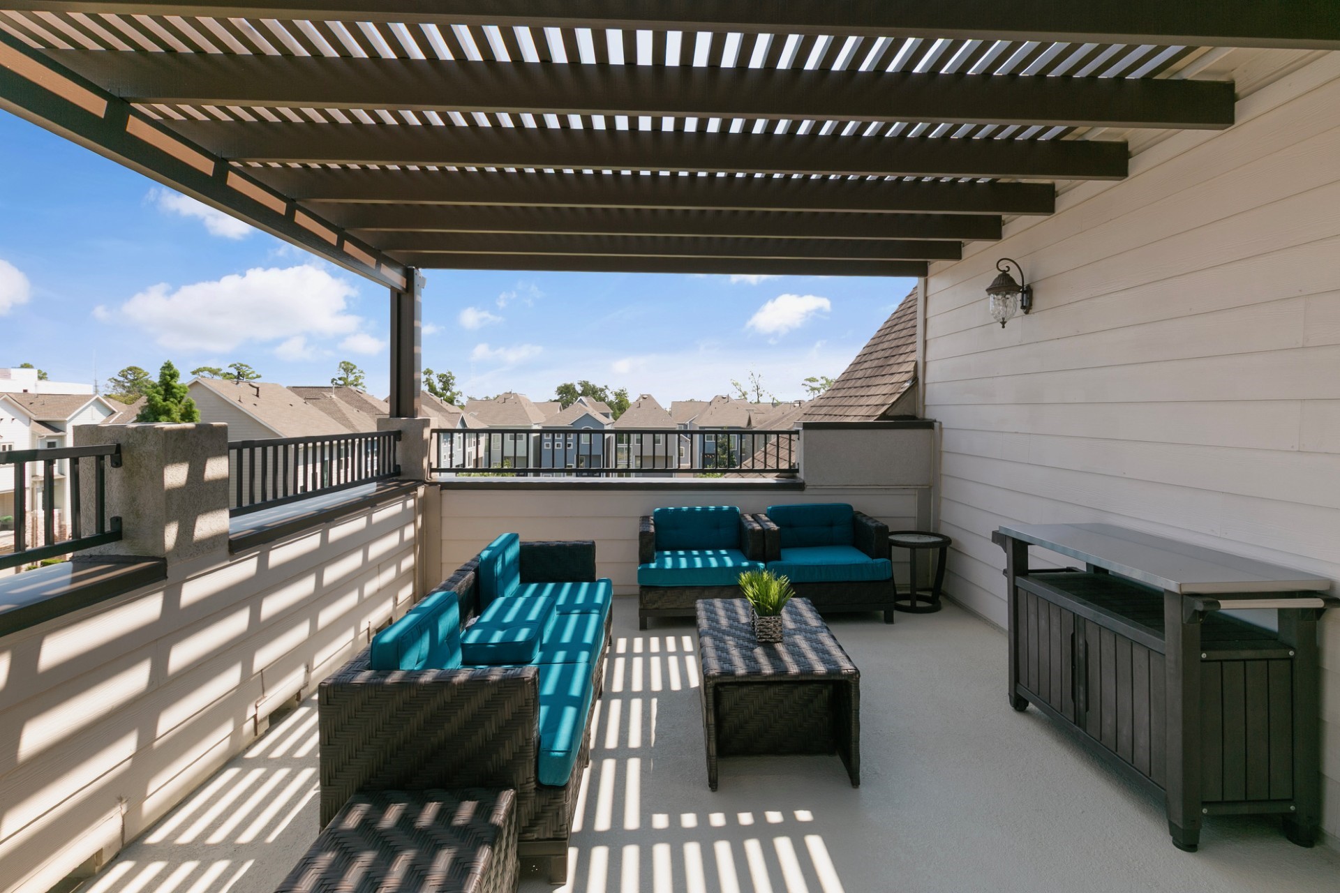 1415 Maple Stream Drive Houston, TX 77043 - Photo 28 of 29 a view of a balcony with furniture
