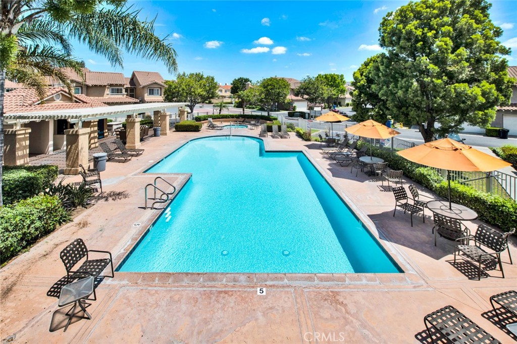 2489 Via Castillo Tustin, CA 92782 - Photo 21 of 30 an aerial view of a house with swimming pool