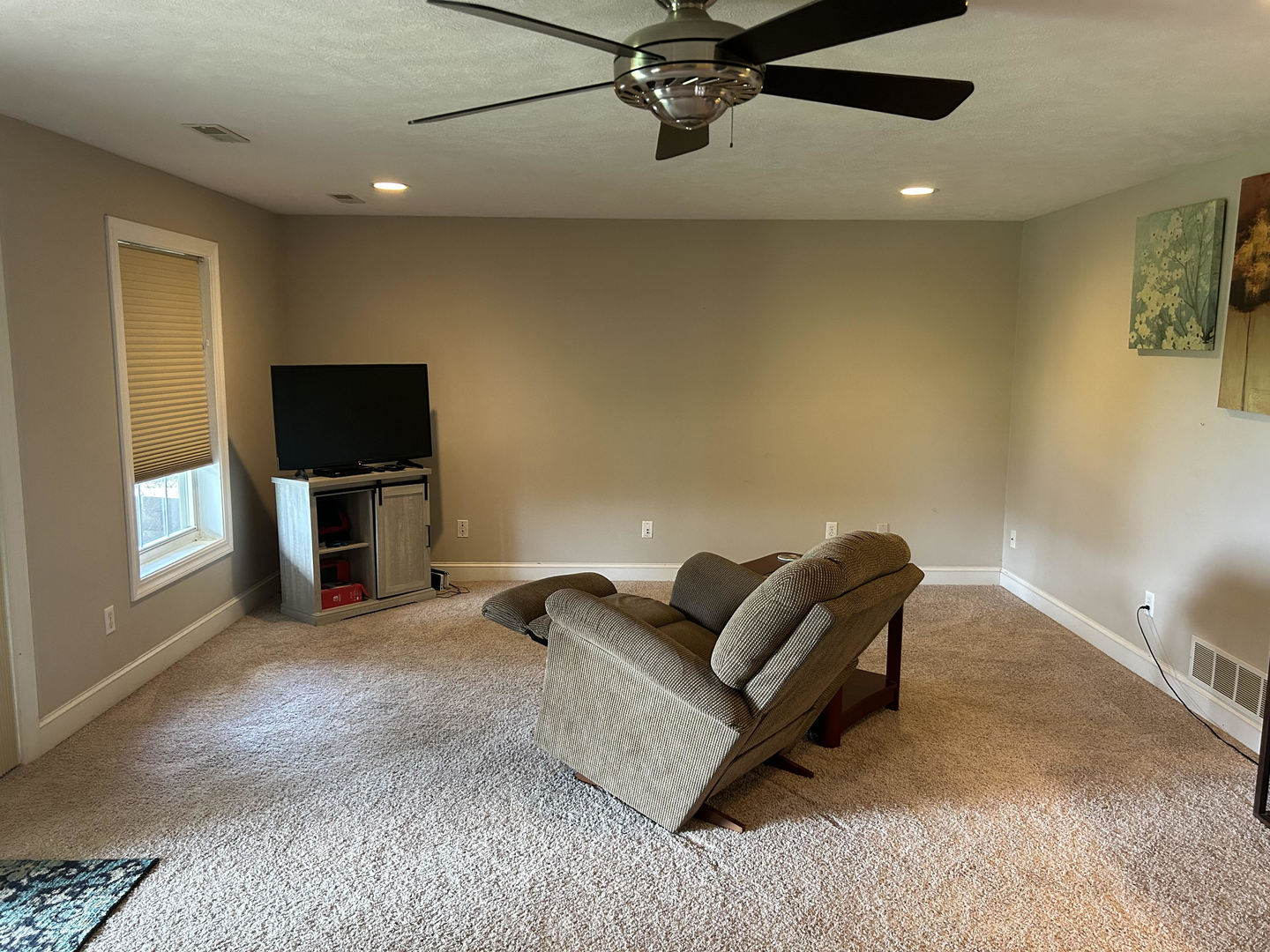 1008 Stuart Drive Heyworth, IL 61745 - Photo 22 of 32 a living room with furniture and a flat screen tv