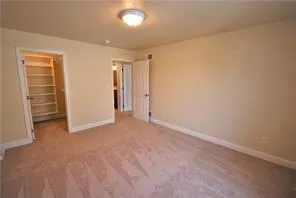 an empty room with closet