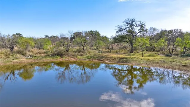 a view of lake with green space