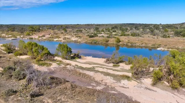 a view of a lake with a mountain