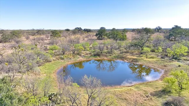 a view of a lake with a mountain
