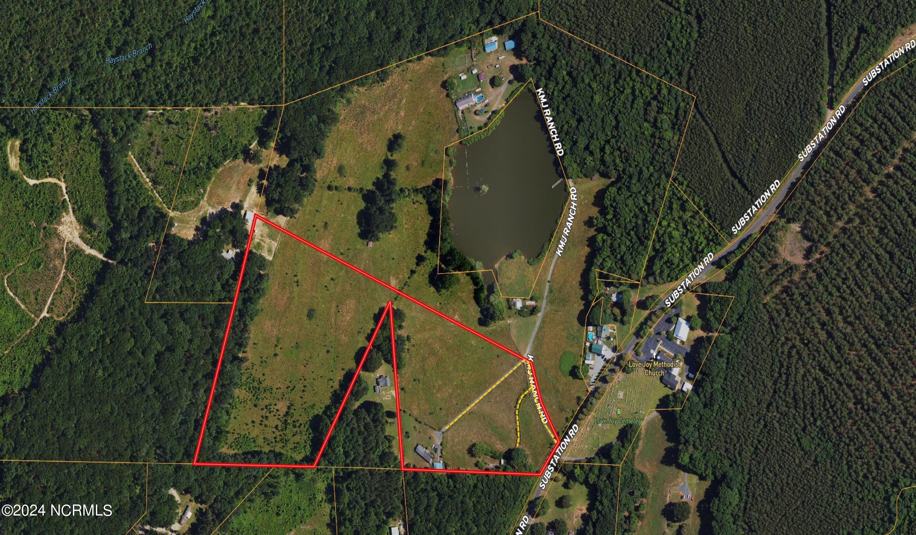 165 Kmj Ranch Road Troy, NC 27371 - Photo 55 of 58 Proposed property boundaries with existing property boundaries underlain on map