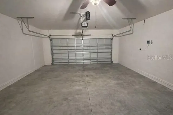 a view of a garage