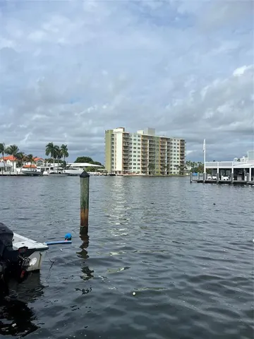 a view of building and lake