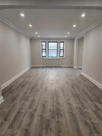an empty room with closet