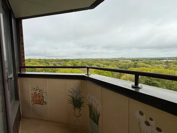 a view of ocean from a balcony