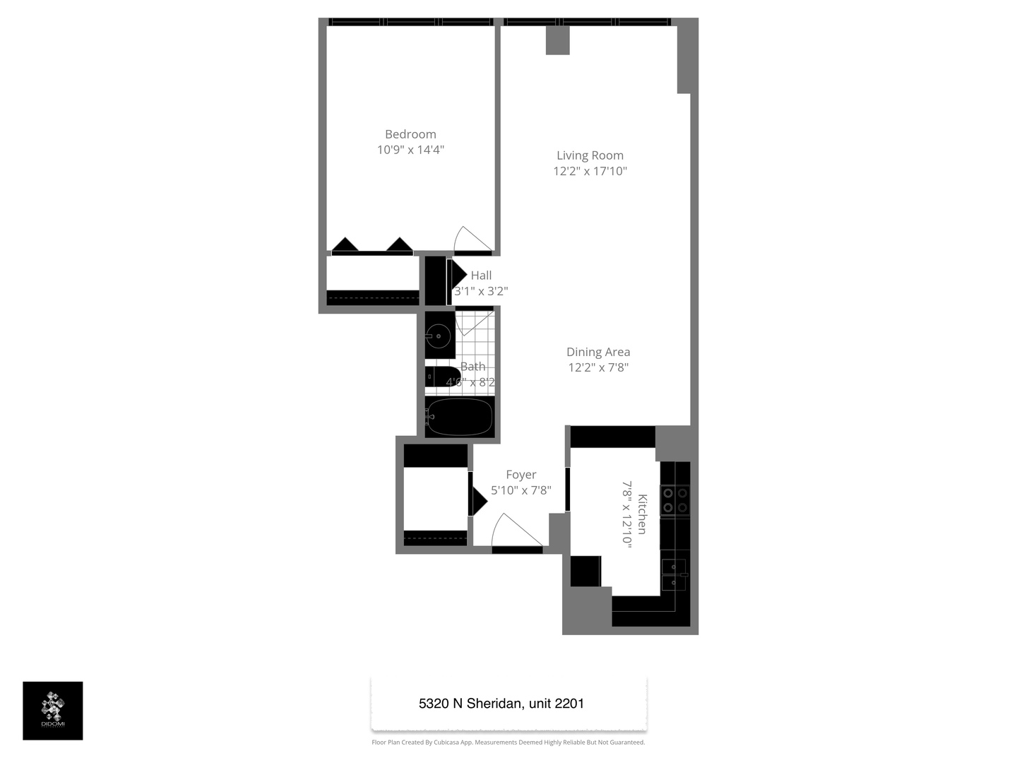 5320 North Sheridan Road, Unit 2201 Chicago, IL 60640 - Photo 18 of 18 a picture of a floor plan