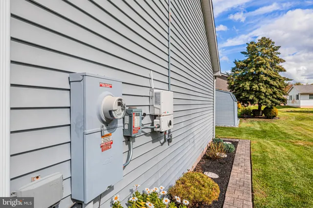 a view of a porch with wooden floor