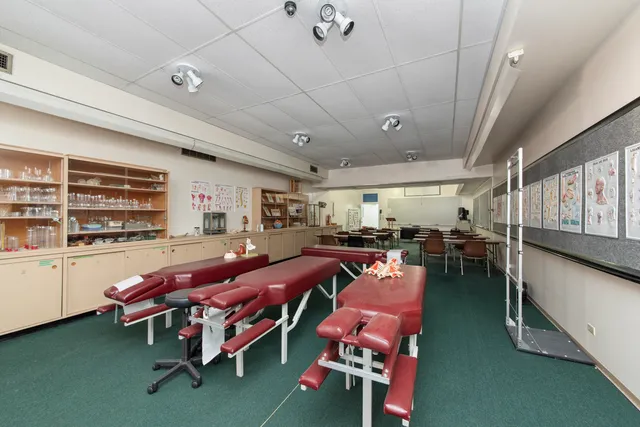 a bedroom with furniture and a rug