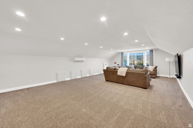 352 East Boulderville Road Oakley, UT 84055 - Photo 30 of 62 Living room featuring light carpet and recessed lighting