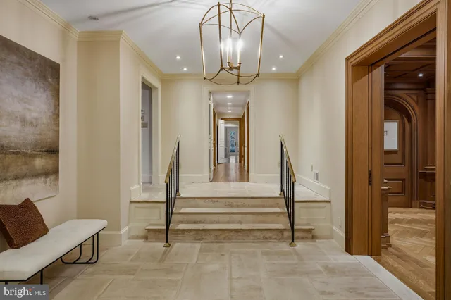 a living room with granite countertop furniture and fireplace