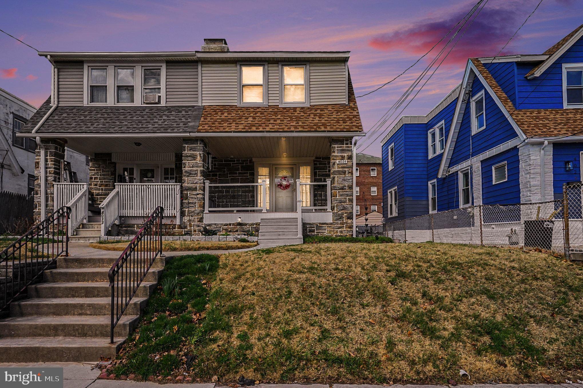 4031 Vernon Road Drexel Hill, PA 19026 - Photo 38 of 38 front view of a house with a small yard