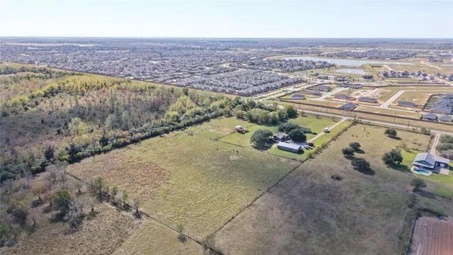 an aerial view of multiple house