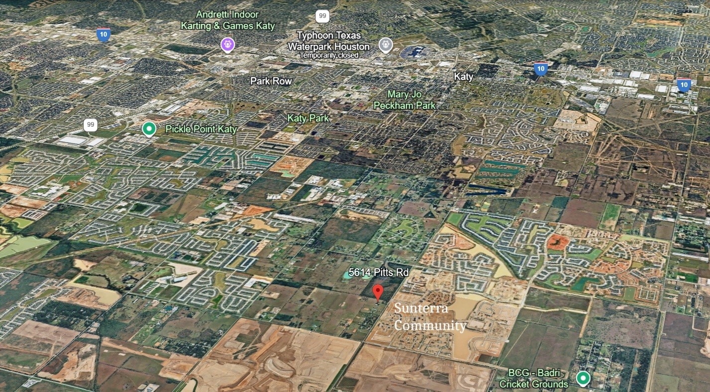 5614 Pitts Road Katy, TX 77493 - Photo 3 of 29 an aerial view of residential houses with outdoor space