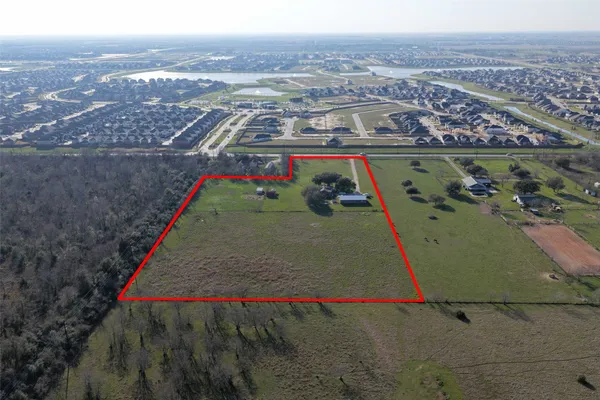 an aerial view of multiple house