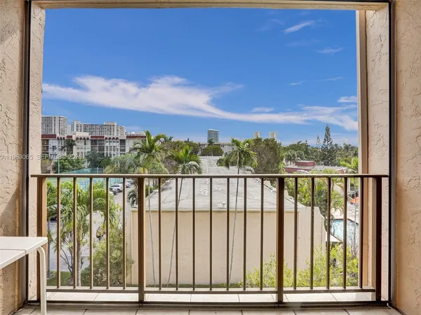 a view of a balcony
