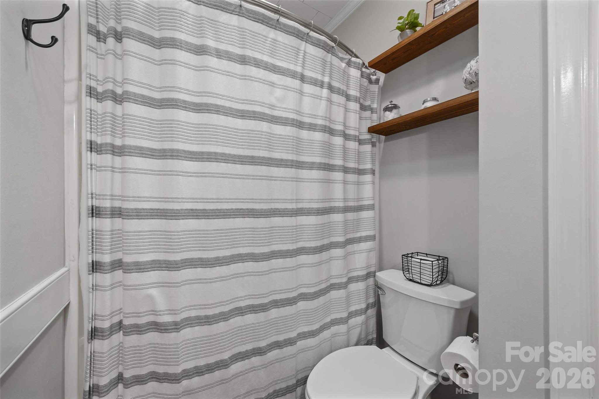 411 Williamson Street Fort Mill, SC 29715 - Photo 10 of 40 a bathroom with a toilet and a shower curtain