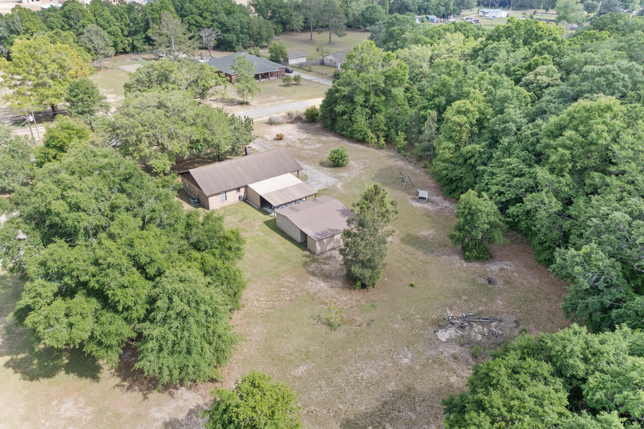 7151 Wallace Drive Pace, FL 32571 - Photo 37 of 40 an aerial view of a forest with trees