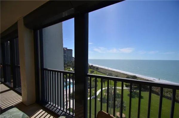 a view of a balcony