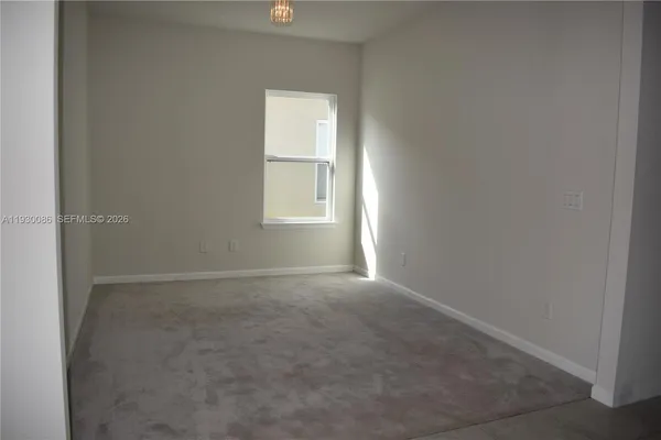 an empty room with a window