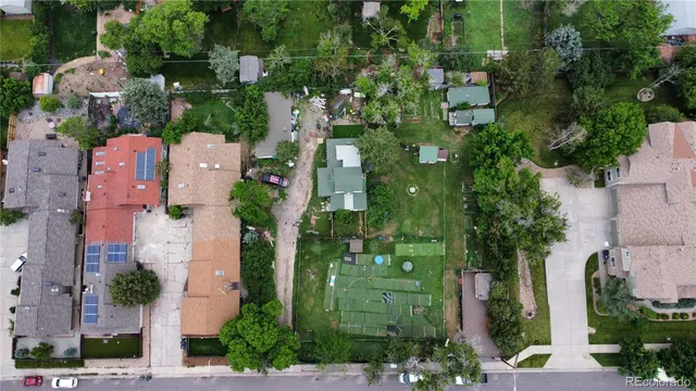 an aerial view of multiple house