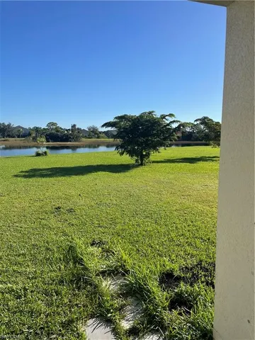 a view of an ocean from a yard